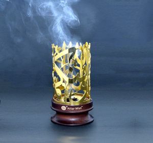 DESIGNS 2025 New Wood Mother of Pearl Bakhoor Burner Incense Madhkan Burner Arabic Oud Burner for Home Fragrance for Ramadan - Product Image 3