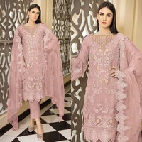 Nouvelles créations magnifiques pour femmes : collection d'été style pakistanais, indien, bangladais, en Georgette de renard lourde, semi-couturée, multi-fils