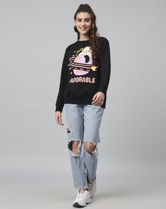 Sweat-shirt à imprimé graphique Style High Street pour femmes Coupe ample Respirant Anti-rétrécissement Durable Fabricant OEM Inde Hiver - Product Image 5