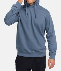 Pulls à capuche unis en tissu à manches longues de qualité supérieure surdimensionnés en polaire lourde personnalisée d'automne pour hommes vente en gros - Product Image 3