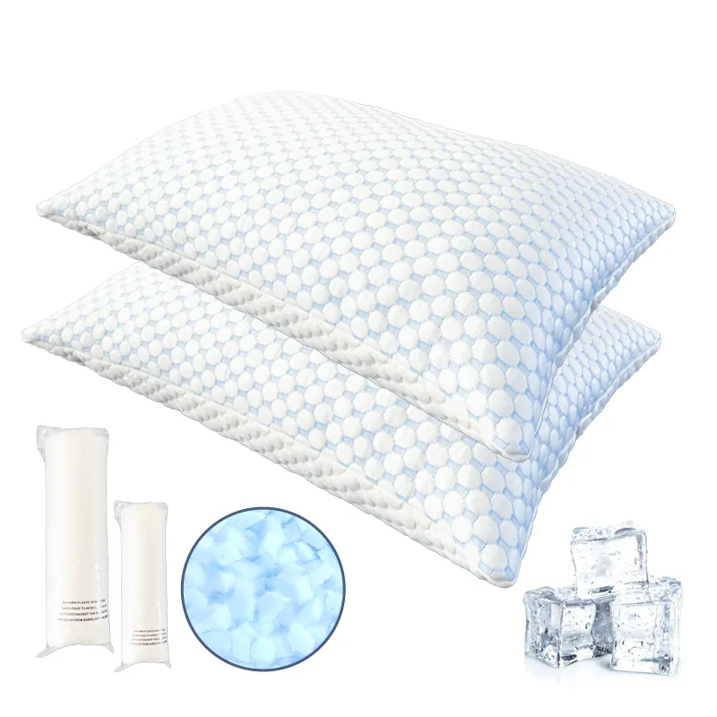 Wholesale ergonomic cervical neck orthopedic shredded memory foam bed pillows for neck pain relief