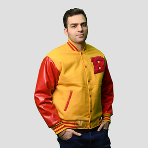 Logotipo personalizado y diseño de los hombres de lana genuina de los hombres Letterman Varsity Jacket bordado College Baseball Bomber chaqueta de invierno para los hombres - Product Image 5