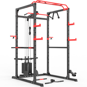 Jaula de Potencia Multifuncional para Entrenamiento de Fuerza en Casa, Máquina de Sentadillas, Equipo Completo para Remo y Polea Lateral - Product Image 1