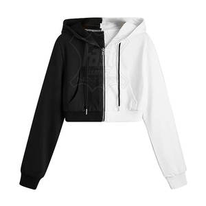 Crop top à capuche, nouvelle arrivée, vêtements d'extérieur, crop top à capuche à séchage rapide, couleur unie, directement de l'usine - Product Image 1