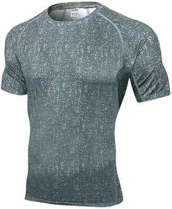 Nouveaux t-shirts de sport en bambou pour hommes, vente en gros, chemise de gymnastique vierge - Product Image 4