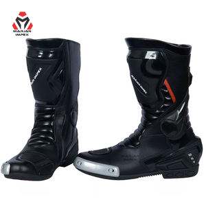 Motorcycle Racing <b>Boots</b> Leather CE Standard Track Riding Footwear <b>with</b> Ankle Protection Anti Slip Sole for Riders Pro Gear Storm - Product Image 1