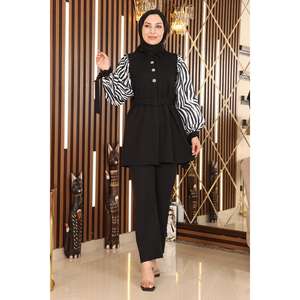 Traje Midi con Estampado de Piedras, Estilo Casual - Product Image 3