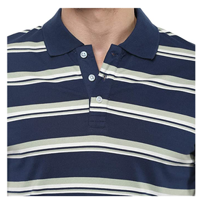 เสื้อยืดลายทางแขนสั้นเข้ารูปสำหรับผู้ชาย,เสื้อยืดแฟชั่นแบบเข้ารูปปรับแต่งได้จากบังกลาเทศ - Product Image 6