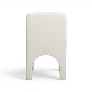 Chaise de salle à manger rembourrée blanche, chaise d'appoint moderne, chaise avec siège en tissu pour restaurant, banquet, salle à manger - Product Image 4