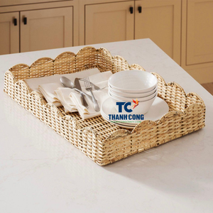 Plateau en rotin de haute qualité Vietnam matériau naturel tissé à la main pour Table de cuisine service alimentaire ou affichage décoratif à la maison - Product Image 1