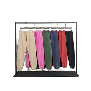 Pantalones para correr para gimnasio de algodón de primera calidad para hombre, pantalones informales de estilo callejero de secado rápido, pantalones lisos para correr, ropa de entrenamiento holgada - Product Image 1