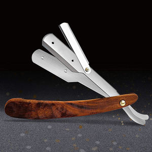 Rasoir de barbier de haute qualité en acier inoxydable pour hommes, manche en bois, rasoir droit de barbier pour la beauté - Product Image 5