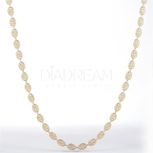 Classique Hip Hop Style Puffed Collier Chaîne Personnalisé 925 Sterling Silver Moissanite Glacé Diamant Personnalisé Bijoux - Product Image 2