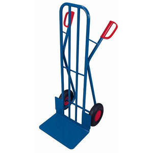 Chariot manuel en acier Variofit, grande capacité de charge 250 kg, dimensions de la pelle 480, trois options de roues pour usage industriel - Product Image 1