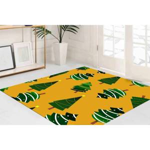Alfombra con diseño de árbol de pino: decoración navideña moderna, antideslizante, con alfombra suave de pelo largo - Product Image 5