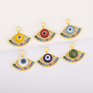 QIKU - Pulsera y Collar de Alta Calidad con Ojo Turco, Estilo Shabby Chic, Circonita, Cobre Dorado, para Niños - Product Image 2