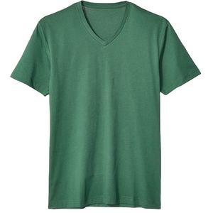 Camiseta OEM casual lisa 100% algodón para hombre, de secado rápido, transpirable, personalizable con serigrafía, camiseta con cuello en V para hombre. - Product Image 2