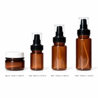Ensemble de flacons cosmétiques vides en PET 30g/40ml/80ml/100ml avec pompe sans air pour sérum/lotion de soin de la peau, logo personnalisé, OEM, vente en gros