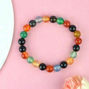 Bracelet en Onyx Naturel Perles Rondes 8mm - Pierre Gemme Chargée de Reiki pour l'Équilibre, la Confiance et l'Énergie Positive - Product Image 3