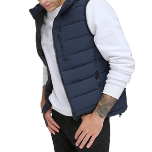 Chaqueta de Burbuja Ligera y Plegable de Lona para Hombre con Cuello Alto - Product Image 3