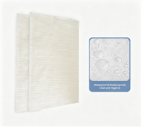 Housse jetable perforée X en papier PE imperméable résistante à l'huile pour repose-tête de table de massage, 2 plis