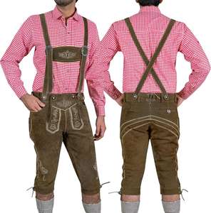 Shemax Trachten Shorts pour hommes Lederhosen Shaded Grey OEM Custom New Bavarian Oktoberfest Lederhosen - Product Image 1