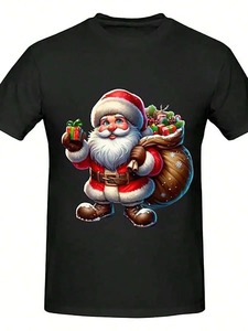 カスタム女性クリスマス印刷スノーフレークヒョウサンタクロース信じて空白の家族の女の子ソフトTシャツトップスTシャツ半袖