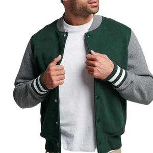 OEM personalizado invierno Vintage Escuela Universidad chaquetas de los hombres mangas de cuero de lana de béisbol Letterman Varsity chaqueta para los hombres - Product Image 6