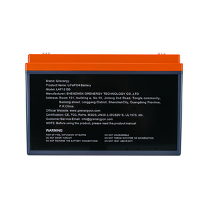 Nuevo Smart Thin Deep Circle 12Volt 240Ah 12V 100 18Ah 50Ah 62 Am 88Ah 90 Amp Batería de litio 12V 40 Ah IP65 Lifepo4 Batería solar - Product Image 2