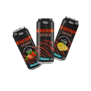 Energy Drink con carbonato 250ML ,330ML energy drink private label produttore a buon mercato