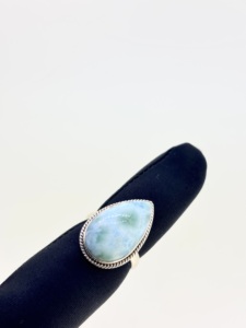 Latest Collection Solid 925 Sterling Silver Natural Pear Shape <b>Larimar</b> Cabochon Gemstone Bezel Setting Handmade Wedding Party - Product Image 4