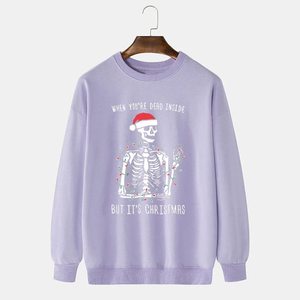 Sweat-shirt à col rond surdimensionné en molleton français 100% coton pour hommes, épaules tombantes de luxe, sweat-shirts d'hiver personnalisés OEM - Product Image 3