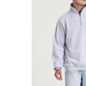 Personnalisé prix de gros hommes 100% coton demi fermeture éclair haut hiver sweat-shirt tricoté conception personnalisée solide numérique pour coloré - Product Image 3