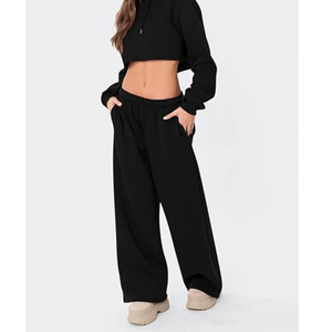 Pantalon ample décontracté pour femmes Sport Running Direct Factory Price Wholesale Baggy Sweat Pants avec poches - Product Image 3
