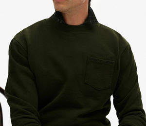 Suéter de algodón ecológico de ajuste regular de gran tamaño lavado con ácido bordado de alta calidad ODM al por mayor sudadera de hombre en blanco - Product Image 5