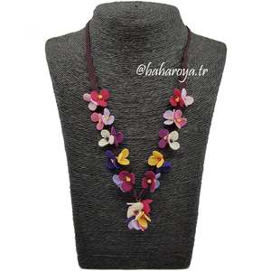 İğne Oyası Festival Kolye Mor Collares de moda con Mor Saplı - Product Image 1