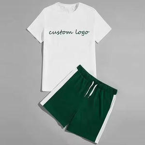 2025 t-shirts ensembles courts Streetwear col rond imprimé tout match t-shirt décontracté avec short ensembles graphiques - Product Image 1