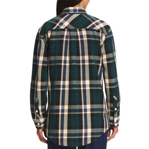 Qualité supérieure 100% coton décontracté femmes flanelle chemises Service OEM bouton personnalisé avant Streetwear - Product Image 3