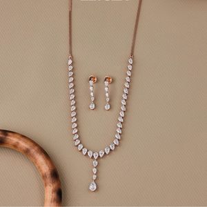 Black Pearl Jewels Designer 14K Gold <b>Tennis</b> <b>Necklace</b> Set 12.79 Ct Lab Grown Pear Cut White Diamonds IGI Certified Trendy 16 Inch - Product Image 2