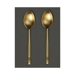 Ensemble de 4 cuillères à dîner en laiton faites à la main avec polissage et laque Meilleure qualité Design unique Cuillère à dîner pour la maison - Product Image 4