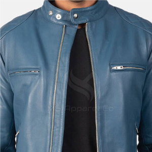 แจ็กเก็ตหนังแนวสตรีทของผู้ชายมาใหม่สีและโลโก้ตามสั่งและระบายอากาศได้ดีเป็นมิตรกับสิ่งแวดล้อม - Product Image 6