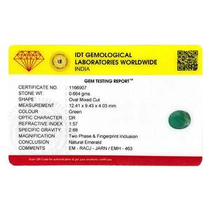 พลอยมรกตธรรมชาติ 3.32 กะรัต ทรงทริลเลียน ทรงแอสเชอร์ ทรงวงรี ทรงปริ๊นเซส ทรงมาร์คีส์ ได้รับการรับรองจาก IGI - Product Image 4