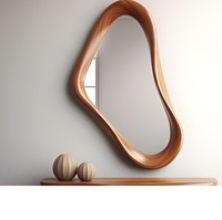 Moderne Vintage Massief Houten Spiegel Houten Muur Spiegels Grote Fabriek Verkoop Klassieke Esthetische Kunst Decor Jubileum