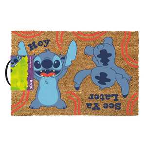 Tapis de bienvenue moderne Lilo & Stitch, motif original 'Welcome & See Ya Later', en caoutchouc, pour la maison, le bureau, l'entrée, la cuisine, extérieur, tapis de Noël - Product Image 2