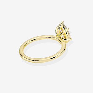 Bague de fiançailles solitaire en diamant de laboratoire avec taille poire en or 9 carats, élégante et luxueuse - Product Image 3