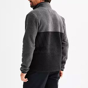 <b>Men</b> Winter Sherpa Fleece <b>Half</b> <b>Zip</b> <b>Sweatshirt</b> Soft Plush Digital Printing Eco-Friendly Breathable for Home Travel and Streetwear - Product Image 2