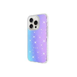 Coque en silicone brillante de luxe Netzy SAFA Velle pour iPhone 15 Pro, dégradé blanc brillant, haute résistance aux chocs, compatible avec le maquillage IMD - Product Image 5