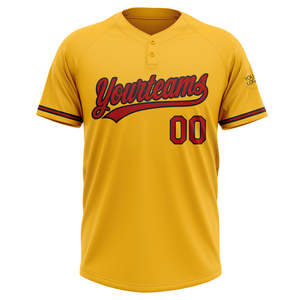 Maillot de softball à 2 boutons de haute qualité chemise de softball en polyester respirant maillot de softball de baseball brodé - Product Image 2
