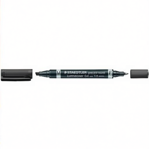 Crayon marqueur permanent noir STAEDTLER Lumocolor Duo 348 B, tailles 0,6 et 1,5-4 mm - Product Image 3