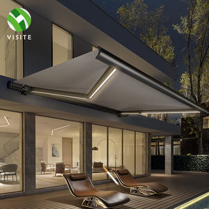 Auvents latéraux rétractables automatiques modernes <span class=keywords><strong>pour</strong></span> extérieur, porte à enroulement en alliage d'aluminium, format électrique, fenêtres de toit, simples - Product Image 2